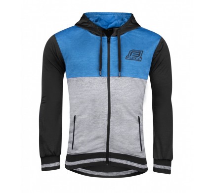 Mikina FORCE ROCKY celorozopínacia, čierno-modrá XXXL