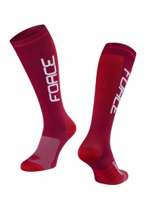 Force Ponožky COMPRESS, bordovo-červené L-XL/42-47