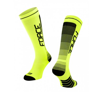 Force Ponožky COMPRESS, fluorescen.-čierne S-M/36-41