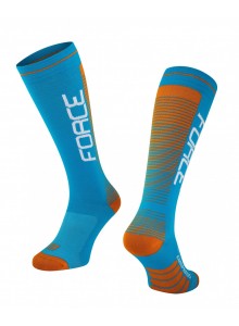 Force Ponožky COMPRESS, modro-oranžové S-M/36-41