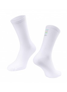 Ponožky FORCE COLOUR dlouhé, bílé L-XL/42-46