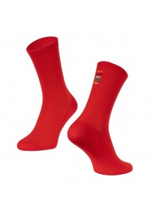 Ponožky FORCE COLOUR dlouhé, červené L-XL/42-46