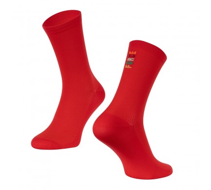 Ponožky FORCE COLOUR dlouhé, červené L-XL/42-46