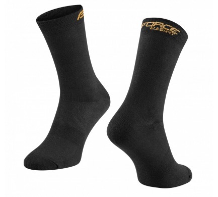 Force Vysoké ponožky ELEGANT, čierne a zlaté S-M/36-41