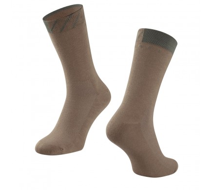 Ponožky FORCE MARK, hnědé L-XL/42-46