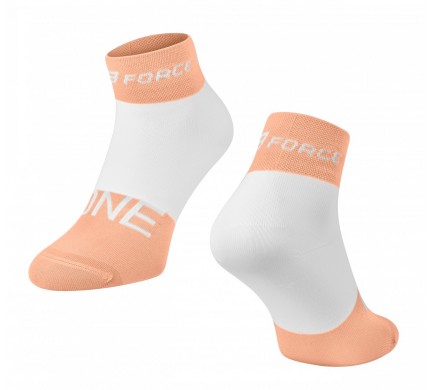 Force Ponožky ONE, oranžové a biele L-XL/42-47