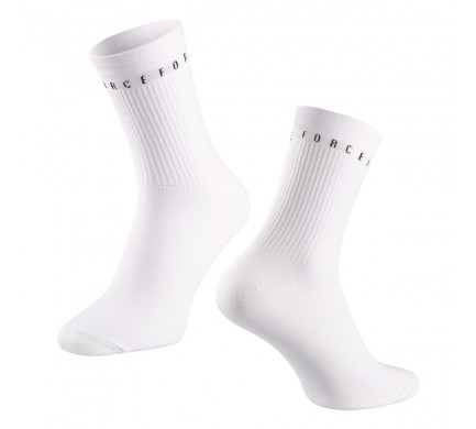 Ponožky FORCE SNAP, bílé L-XL/42-46