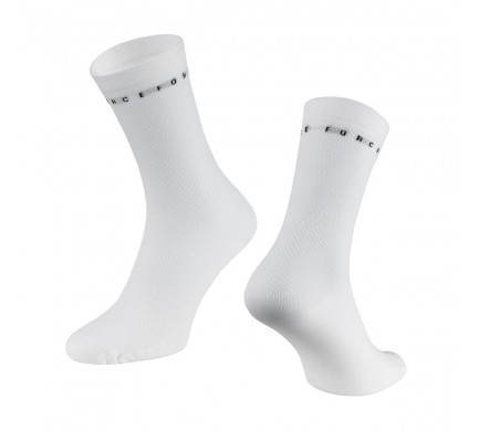 Ponožky FORCE SNAP SPORT, bílé L-XL/42-46