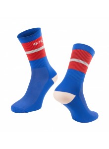 Ponožky FORCE STRIPE dlouhé, modré S-M/36-41