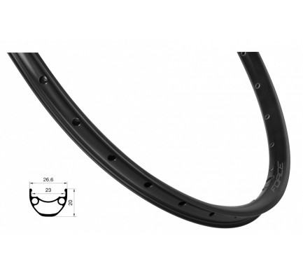 Ráfek FORCE XC DISC 584x23, 36děr, černý