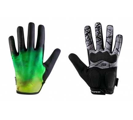 Rukavice FORCE MTB CORE letné, fluo-zelené L