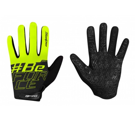 Rukavice FORCE MTB SWIPE letné, čierno-fluo L