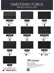 Vzorník omotávky FORCE 2024 - CZK verze