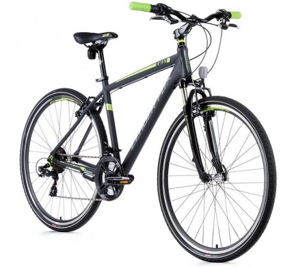 Krosový bicykel Leader Fox AWAY pánsky,2017-1 21" sivá matná/zelená