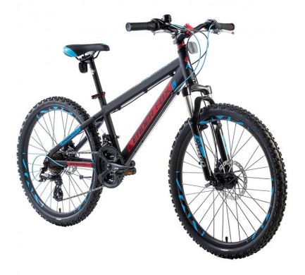 Detský bicykel Leader Fox EAGER chlapčenský 24"-1,2018 čierna matná