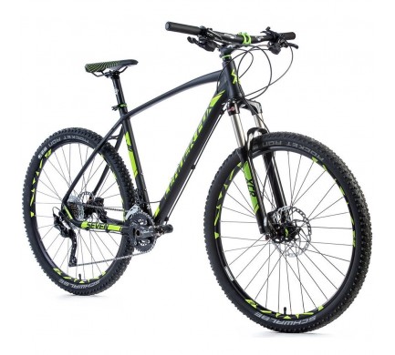 Horský bicykel Leader Fox SEVEN 27,5",2018-2 20" čierna matná/zelená