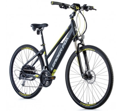 Krosový elektrobicykel Leader Fox VENOSA dámsky,2018-2 18" sivá matná/žltá