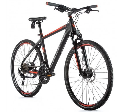 Krosový bicykel Leader Fox PARADOX, 2019-1 19" čierna matná/oranžová