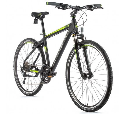 Krosový bicykel Leader Fox DAFT pánsky, 2019-1 19" čierna matná/zelená