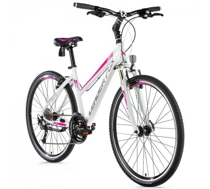 Krosový bicykel Leader Fox DAFT dámsky, 2019-2 16,5" biela matná/fialová