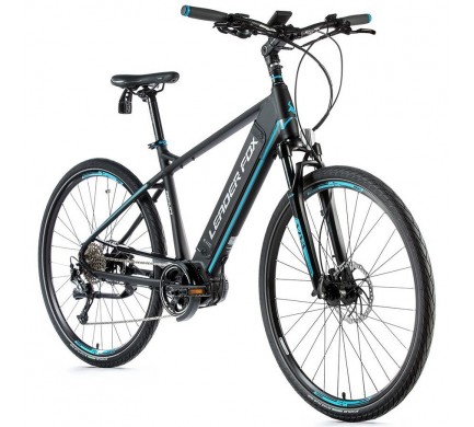 Krosový elektrobicykel Leader Fox BEND pánsky, 2019-2 19" čierna matná/modrá