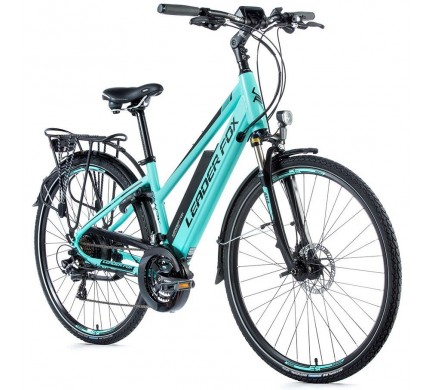 Trekingový elektrobicykel Leader Fox SANDY dámsky,2019-3 18" zelená/čierna