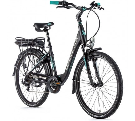 Elektrobicykel Leader Fox LATONA dámsky,2020-1 16,5" čierna matná/svetlo zelená