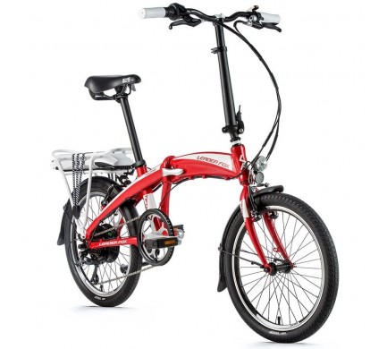 Skladací elektrobicykel Leader Fox TIFTON 20", 2020-1 červená/biela