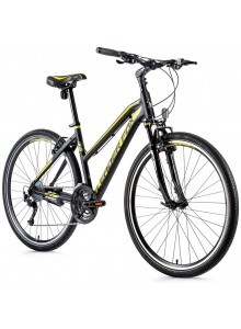 Krosový bicykel Leader Fox DAFT dámsky, 2021-2 20" čierna matná/žltá