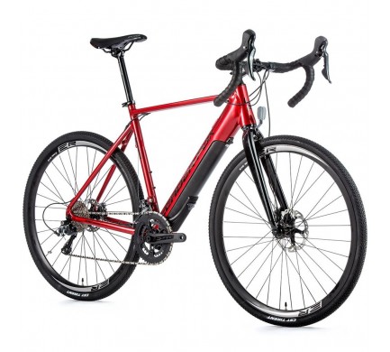 Gravel elektrobicykel Leader Fox RUNNER, 2021-1 56 cm červená/čierna