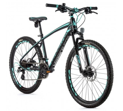 Horský bicykel Leader Fox FACTOR, 2022-1 16" čierna matná/svetlo zelená