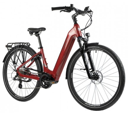 Mestský elektrobicykel Leader Fox SAGA dámsky 28", 2023-1, 18", červená