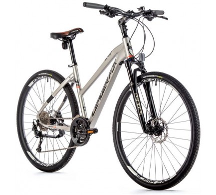 Krosový bicykel Leader Fox ŠUMAVA dámsky, 2023-2, 18", strieborná