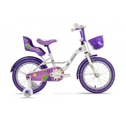 Detský bicykel 16" VISITOR Blackberry white