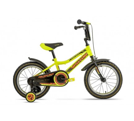 Detský bicykel 16" VISITOR Ranger neon yellow