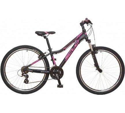 Detský MTB bicykel 26" SCUD Alba 13" SH Altus 3x7 V-Brake black-pink