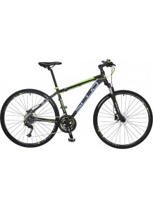 Crossový bicykel 28" SCUD Abia 19" Alivio 3x9 disc, čierno-sivý