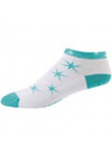 Ponožky P.I.Elite LE Low W biele tyrkysové hviezdy