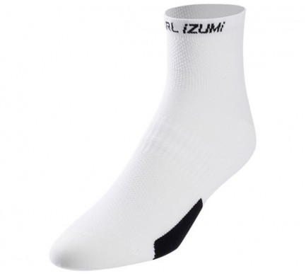 Ponožky Pearl Izumi Elite Low sock white - L 7 - 9,5 UK