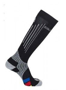 Ponožky Salomon Nordic S-LAB compress black/grey XL