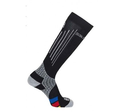 Ponožky Salomon Nordic S-LAB compress black/grey XL
