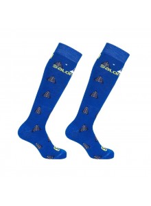 Ponožky Salomon Team JR 2pack blue/sulphur MK 19/20