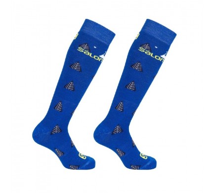 Ponožky Salomon Team JR 2pack blue/sulphur XSK 19/20
