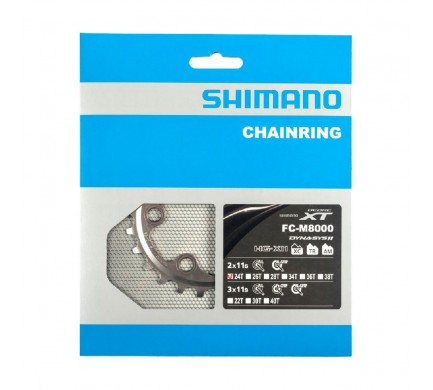 Prevodník Shimano FCM8000 24z pre kľuky 34-24 strieborný 2x11s