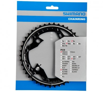 Prevodník SHIMANO Deore M610 AL 42z čierny 3x10