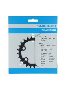 Prevodník Shimano Deore M6000 24z pre 2x10s čierny