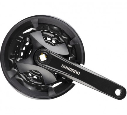 Kľuky Shimano MT101 štvorhran 40-30-22/175 bez krytu, čierne