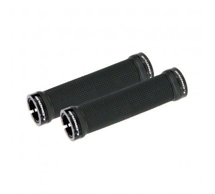 Gripy LONGUS s opěrkou Bi-material čierno/bielé