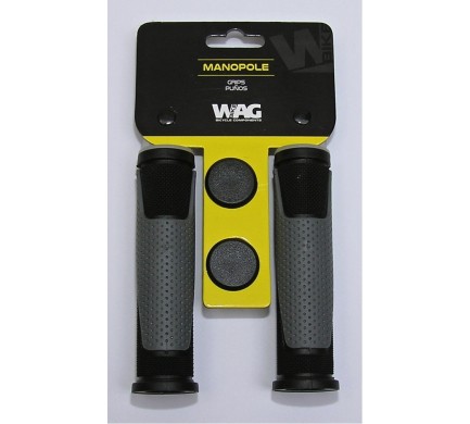 Gripy WAG double D čierno/sivé 125mm
