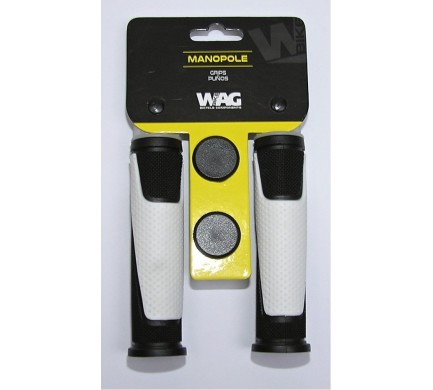Gripy WAG double D čierno/biele 125mm